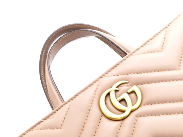 GUCCI グッチ バッグ GGマーモント 448054 キルティング2wayハンドバッグ ピンクベージュ 2148103638862 【472】