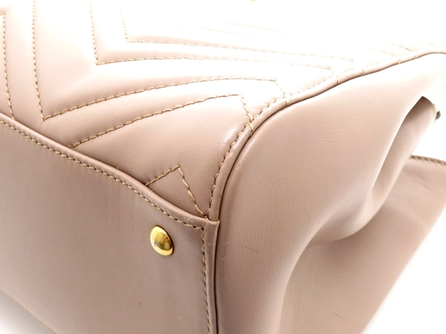 GUCCI グッチ バッグ GGマーモント 448054 キルティング2wayハンドバッグ ピンクベージュ 2148103638862 【472】