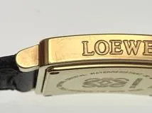 現状販売品 LOEWE ロエベ 腕時計 150周記念限定 1846-1996 ブラック文字盤  GP/革 クオーツ 社外ムーブメント【472】MN