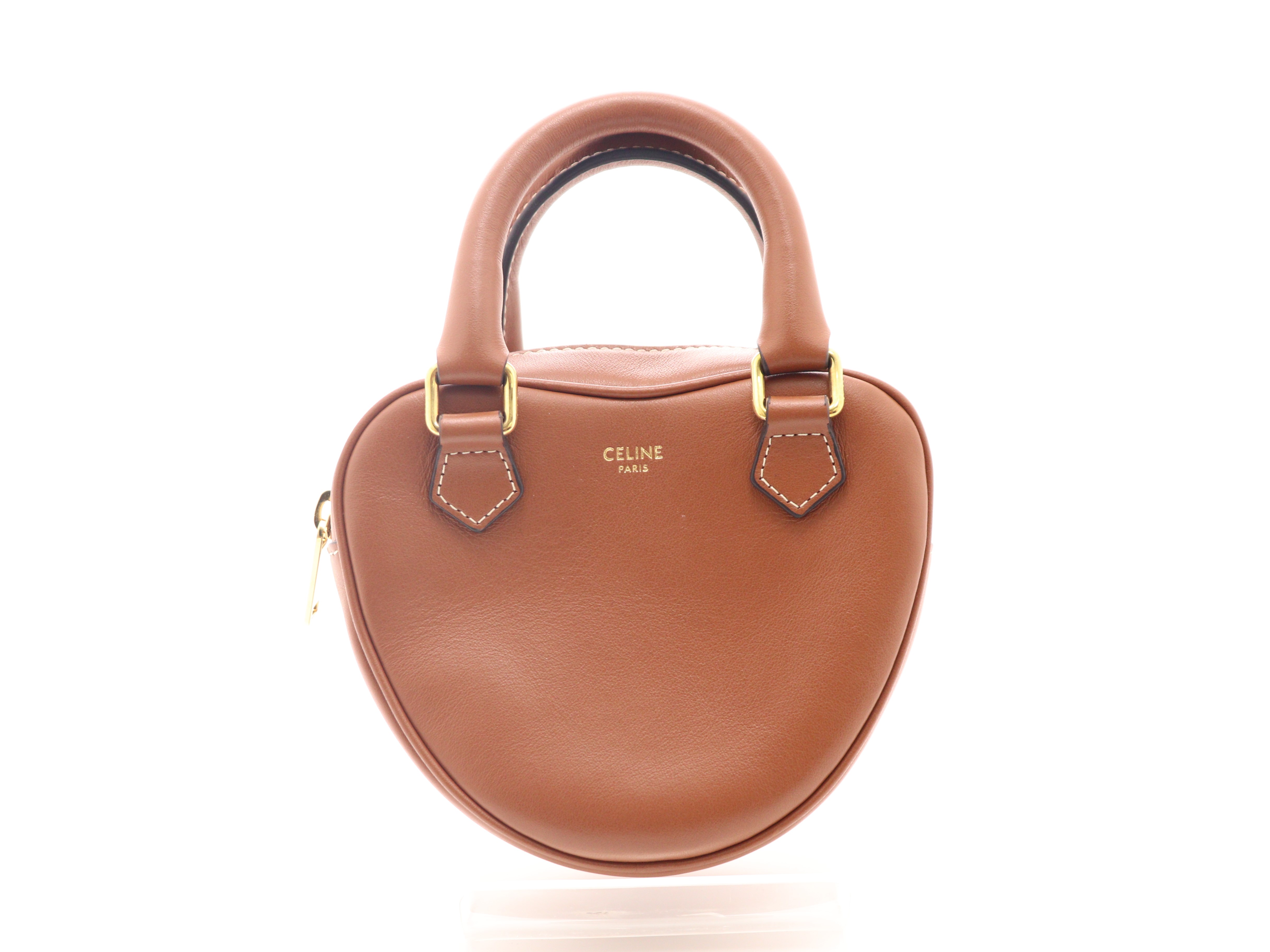 CELINE セリーヌ ハート ミディアム ロゴ 2wayバッグ レザー 【471】 Y