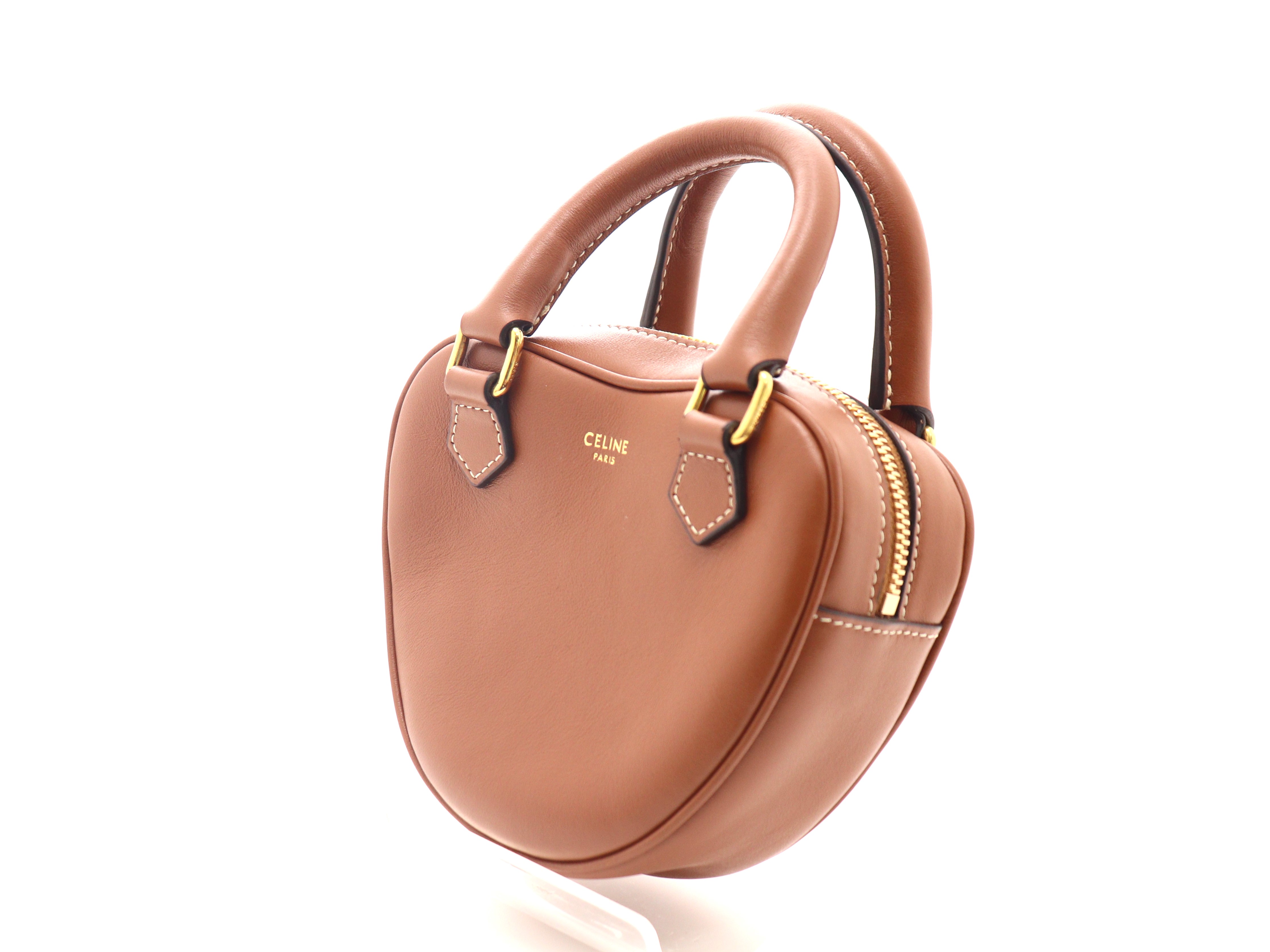 CELINE セリーヌ ハート ミディアム ロゴ 2wayバッグ レザー 【471】 Y