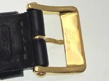 現状販売品 LOEWE ロエベ 腕時計 150周記念限定 1846-1996 ブラック文字盤  GP/革 クオーツ 社外ムーブメント【472】MN