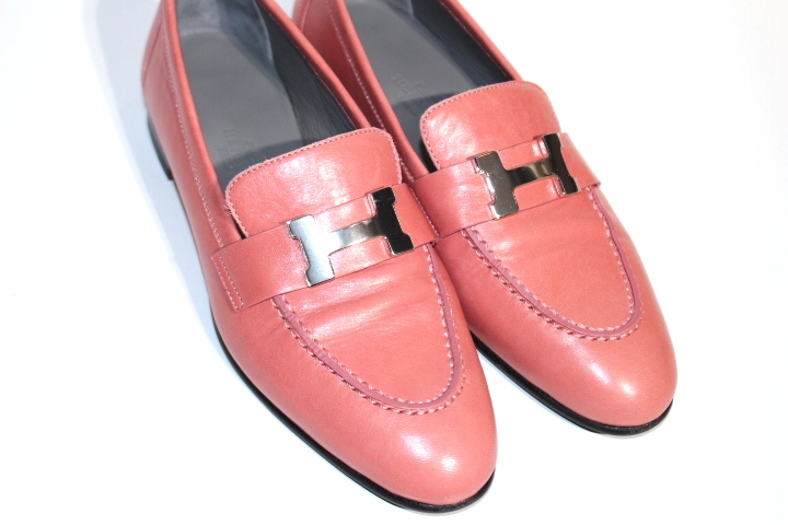 HERMES エルメス 革靴 レディース34 約21.5cm ローファー Hロゴ レザー（2148103315787）【200】の購入なら「質