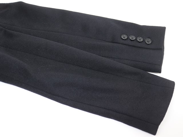 極美品 XL バーバリー カシミヤ アンゴラ ロングコート 黒