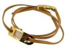 グッチ 6100L レザーブレスレット ゴールド 腕時計 レディース　GUCCI グッチ 6100L レザーブレスレット ゴールド 腕時計 レディース GUCCI