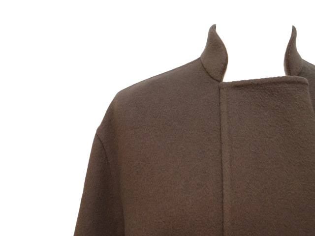 HERMES 【お値下げ❗️】✨美品✨ダークブラウン コート HERMES エルメス ロングコート レディース36 ダークブラウン カシミヤ