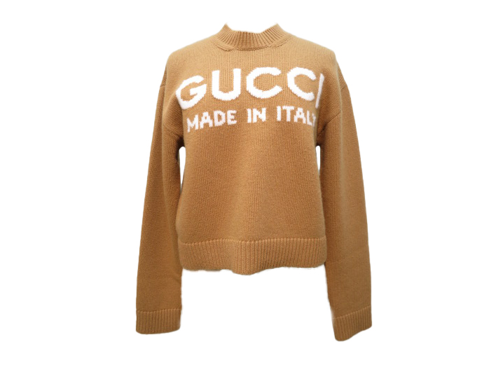 GUCCI　グッチ　ニット　セットアップ　パンツ　ロゴ　トレーナー　ブラウン GUCCI グッチ ニット レディースXS ブラウン ウール 770072