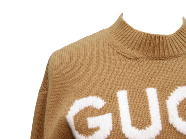GUCCI グッチ ニット レディースXS ブラウン ウール 770072