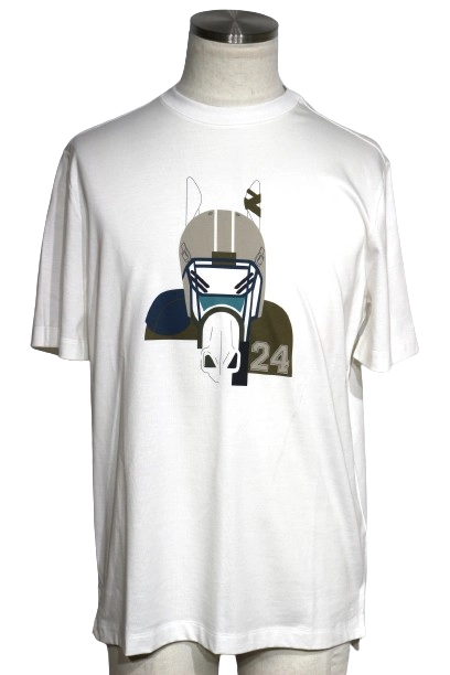 HERMES エルメス メンズTシャツ XS ホワイト H367970HA90 クォーターバッシュ （2143000665454）【200】