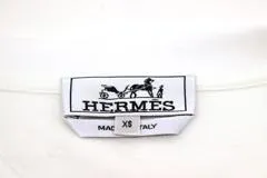 HERMES エルメス メンズTシャツ XS ホワイト H367970HA90 クォーターバッシュ （2143000665454）【200】
