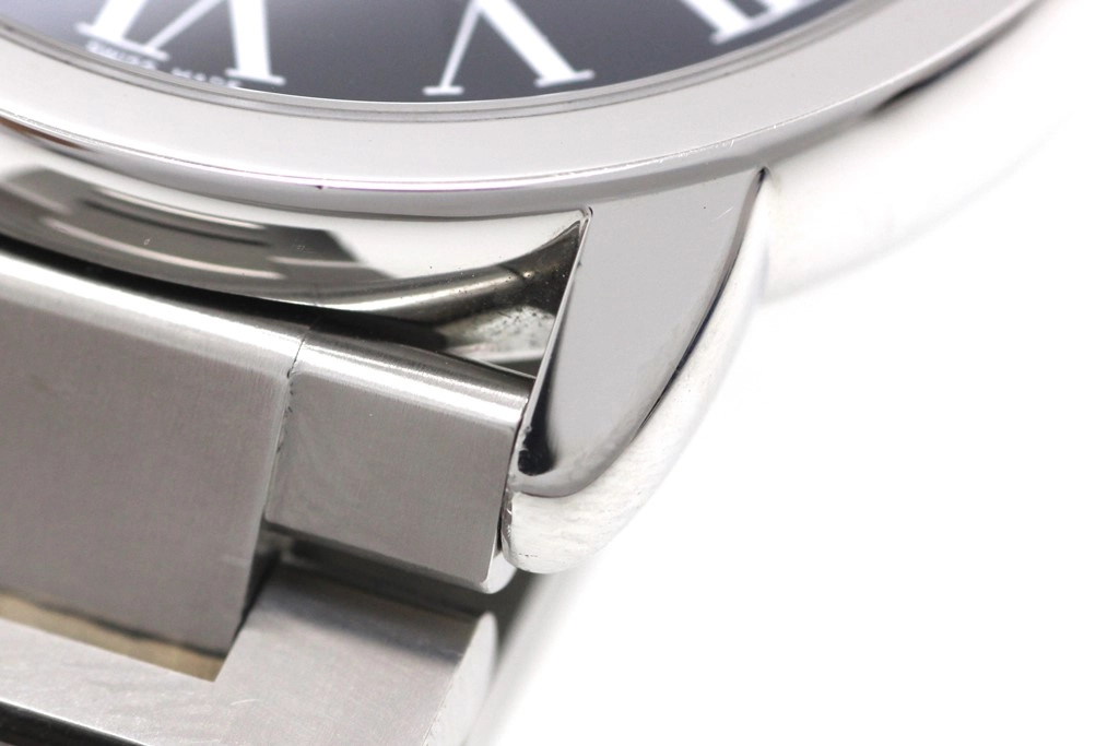 Cartier カルティエ 2019年並行品 腕時計 ロンドソロ ドゥ カルティエ XL WSRN0023 ブルーローマン文字盤 ステンレス 自動巻【472】SJ