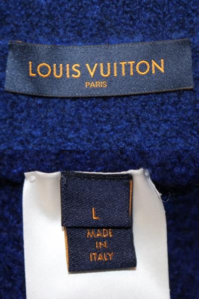 LOUIS VUITTON クルーネックセーター Lサイズ青・赤 LOUIS VUITTON ルイヴィトン LVインタルシアクルーネック