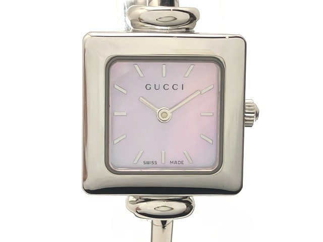 GUCCI 1900 L ピンク文字盤 時計 GUCCI グッチ 腕時計 1900L ステンレススチール ピンクシェル