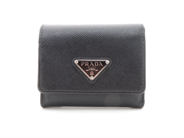 超美品⭐︎正規鑑定済 PRADA サフィアーノ 黒 ブラック プラダ 財布
