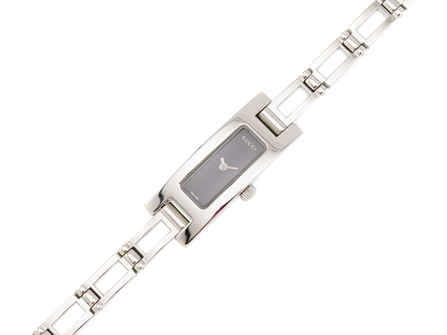 GUCCI　グッチ　3900L　ステンレススチール　ブラック文字盤　クオーツ　レディース時計　2148103912443【207】