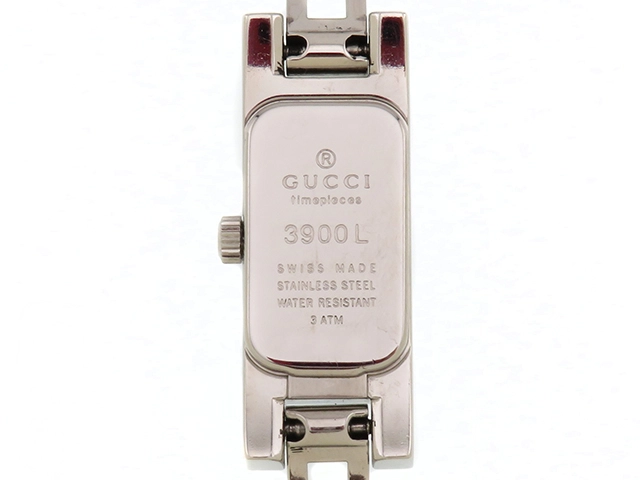 GUCCI　グッチ　3900L　ステンレススチール　ブラック文字盤　クオーツ　レディース時計　2148103912443【207】