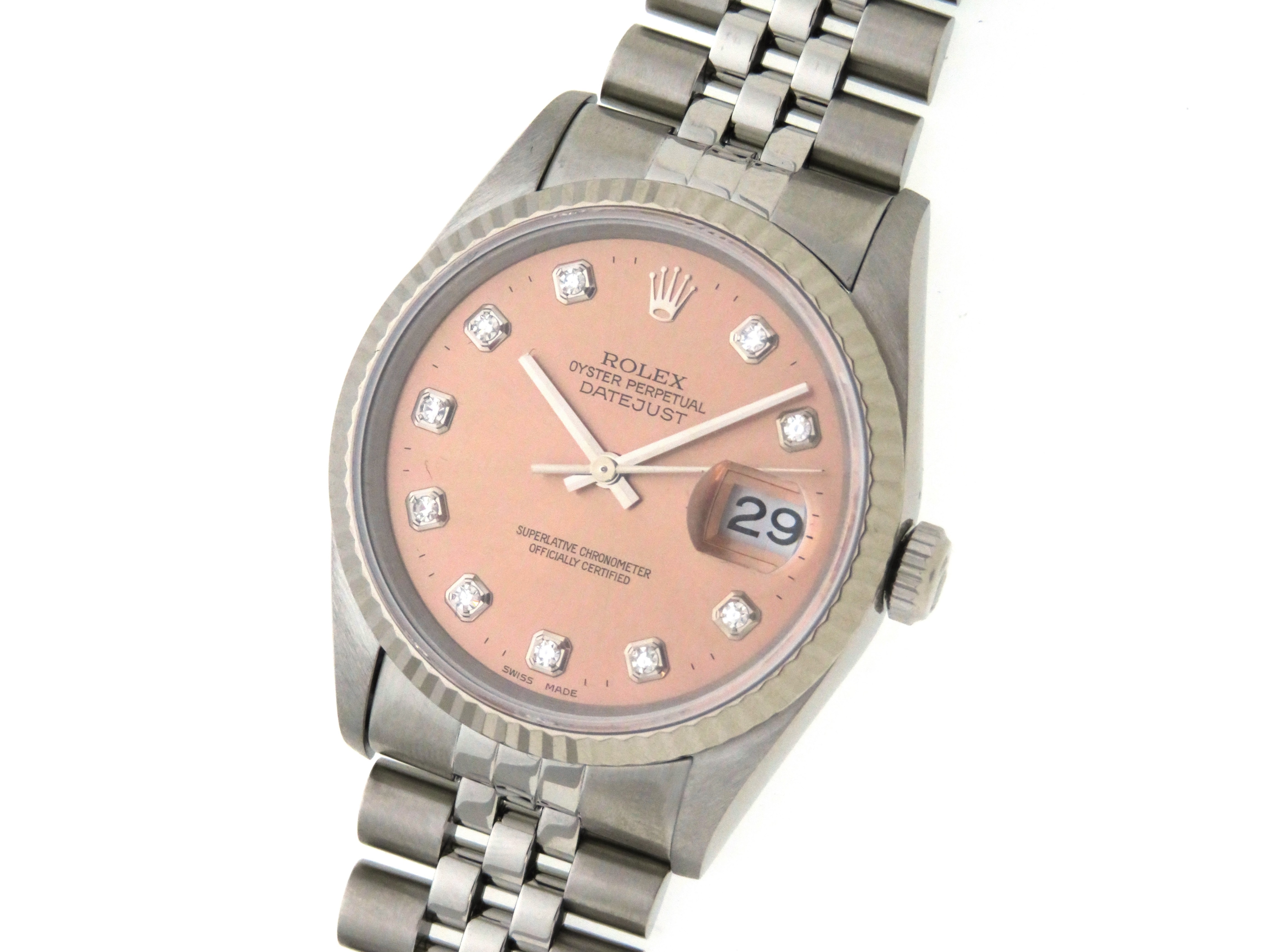 ロレックス ROLEX 16234G X番(1993年頃製造) ピンク /ダイヤモンド メンズ 腕時計