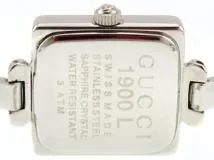 GUCCI　グッチ　1900L　ステンレススチール　ブラック文字盤　バングルウォッチ　クオーツ　レディース時計　2148103912467【207】