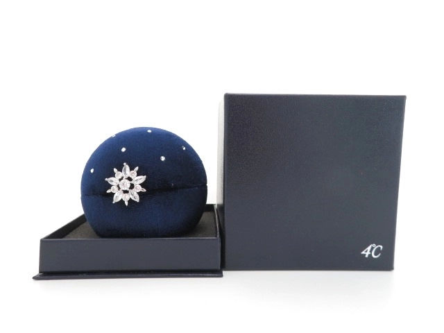 4℃ ヨンドシー ネックレス ハート K10 ピンクゴールド ダイヤモンド 1.3g【473】