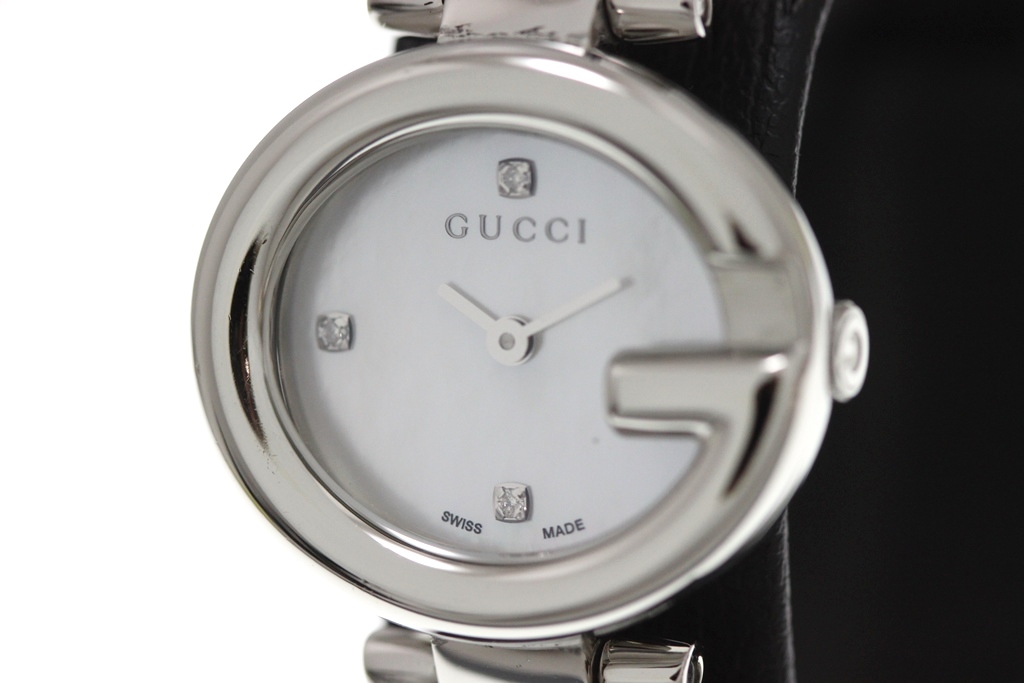 GUCCI グッチ　レディース クオーツ　Gバルーン 134.5 YA134504　ホワイトシェル3PD文字盤 SS【472】HK