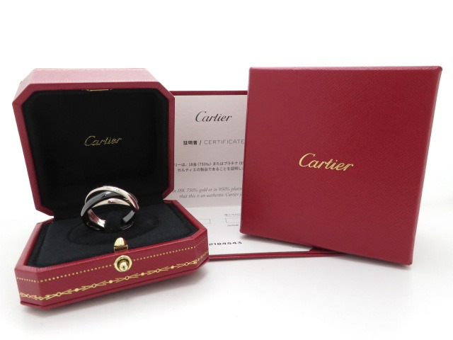 Cartier カルティエ 指輪 トリニティ リング K18 ホワイトゴールド
