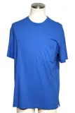 HERMES エルメス Tシャツ メンズM ブルー ポケット コットン （2143200540094）【200】