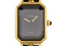 CHANEL　シャネル　プルミエールM　H0001　ゴールドメッキ/革　ブラック文字盤　クオーツ　レディース時計　2148103928901【207】