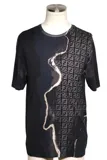 FENDI フェンディ Tシャツ メンズS ブラック コットン FY0936AIFZ （2143200546225）【200】