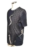 FENDI フェンディ Tシャツ メンズS ブラック コットン FY0936AIFZ （2143200546225）【200】