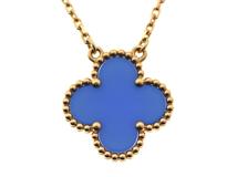 Van Cleef & Arpels ヴァンクリーフ&アーペル ヴィンテージアルハンブラネックレス VCARP9SY00 K18イエローゴールド アゲート 2024年12月正規品【472】SJ