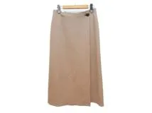 PRADA　プラダ　ロングスカート　レディース40　ベージュ　カシミヤ　2148103802621　【432】