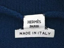 HERMES　エルメス　衣類　ニット　レディース34　ブルー　ウール　カシミヤ　2143400209791　【200】