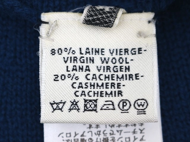 HERMES　エルメス　衣類　ニット　レディース34　ブルー　ウール　カシミヤ　2143400209791　【200】