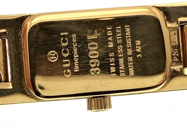 GUCCI グッチ  腕時計 レディース 3900L ゴールドプレート ゴールド文字盤 クオーツ【472】MN