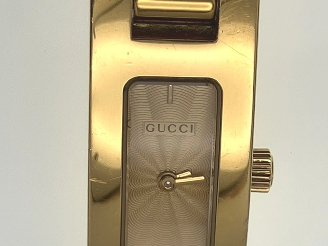GUCCI グッチ  腕時計 レディース 3900L ゴールドプレート ゴールド文字盤 クオーツ【472】MN