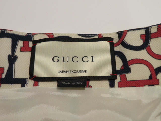 GUCCI グッチ ホースビット柄スカート レディース36 アイボリー