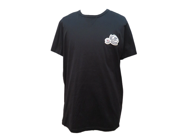 MONCLER　モンクレール　MAGLIATシャツ　メンズXXL　ブラック　コットン　F20918C78100 8390Y　2148103802874　【432】