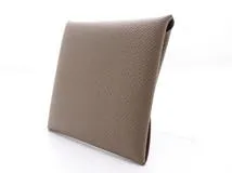 HERMES エルメス バスティア エトゥープ/SV ヴォーエプソン B刻印