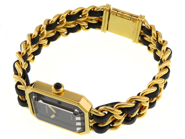 CHANEL シャネル プルミエールXL H0001 ゴールドメッキ/革