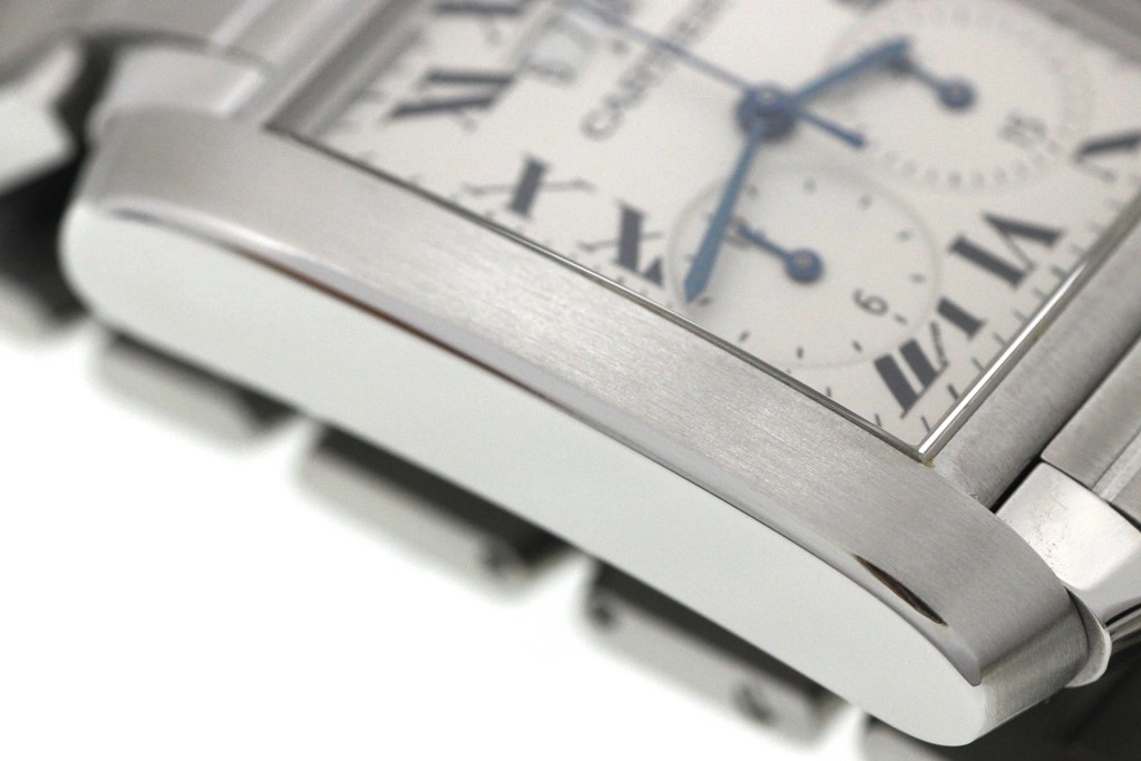 Cartier カルティエ 腕時計 タンクフランセーズXL クロノリフレックス W51024Q3 ステンレス アイボリー文字盤 クオーツ【472】SJ