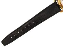 GUCCI　グッチ　7200M　ゴールドメッキ/革　ホワイト文字盤　クオーツ　メンズ時計　2121000024259【207】