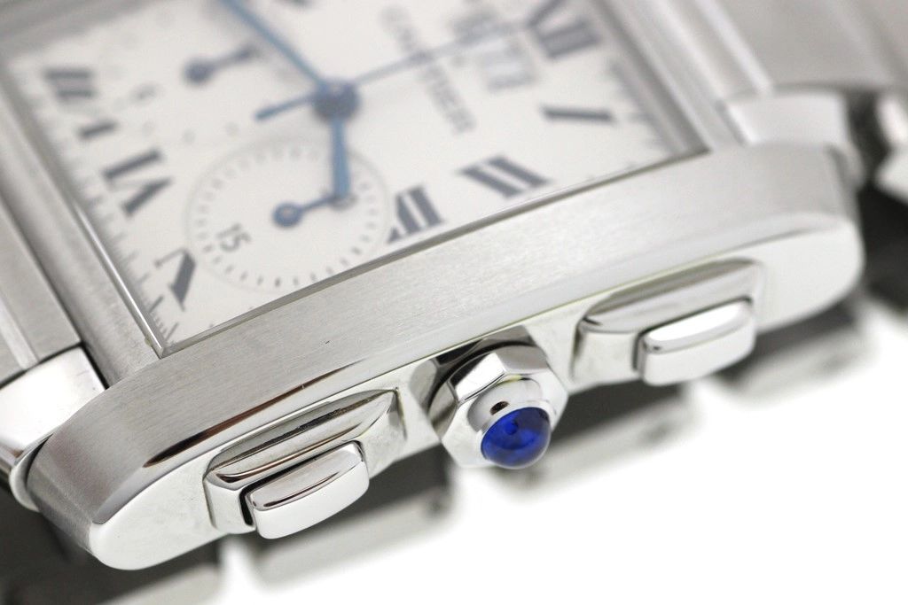 Cartier カルティエ 腕時計 タンクフランセーズXL クロノリフレックス W51024Q3 ステンレス アイボリー文字盤 クオーツ【472】SJ