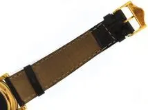 GUCCI　グッチ　7200M　ゴールドメッキ/革　ホワイト文字盤　クオーツ　メンズ時計　2121000024259【207】