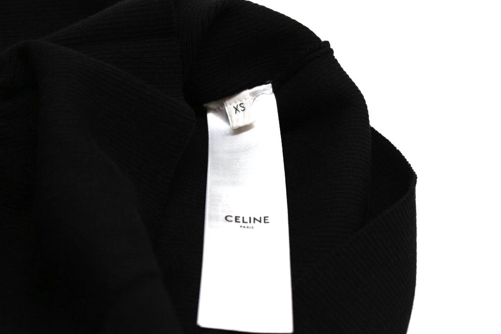 CELINE セリーヌ ハートクロップトップ レディースXS ブラック 2AI7A898T.38NO 2143000703378 【432】