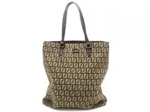 FENDI トートバッグ FENDI フェンディ ズッキーノ トートバッグ キャンバス 8BH131