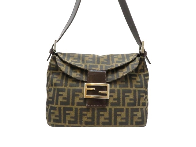 FENDI　フェンディ　ズッカ　マンマバケット　ブラウン/ダークブラウン　キャンバス/レザ　21 126426  008【430】2144000230109