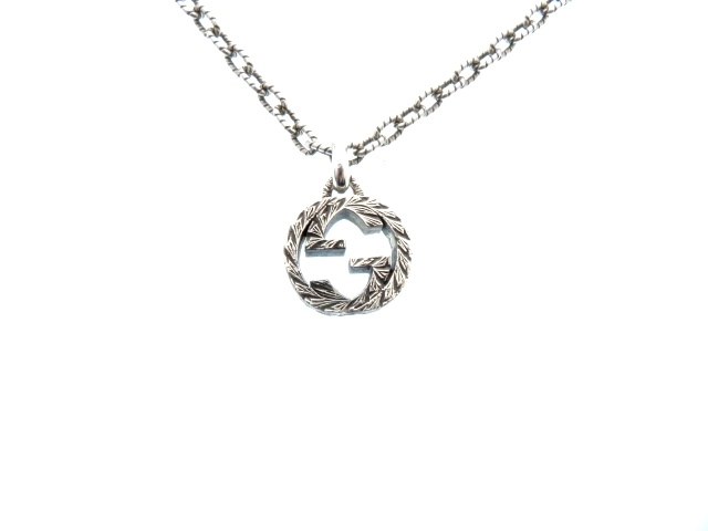 GUCCI　グッチ　ネックレス　インターロッキングNC　455307 J8400 0811　SV　18.5g　2145000233398　【437】