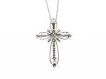 JEWELRY　ノンブランド　ジュエリー　ネックレス　K18ホワイトゴールド　ダイヤモンド0.61ct【430】2141300247158