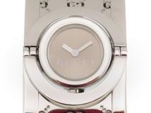 GUCCI　グッチ　トワール　112　バングルウォッチ　ステンレススチール　ブラウン文字盤　クオーツ　レディース時計　2148103920721【207】