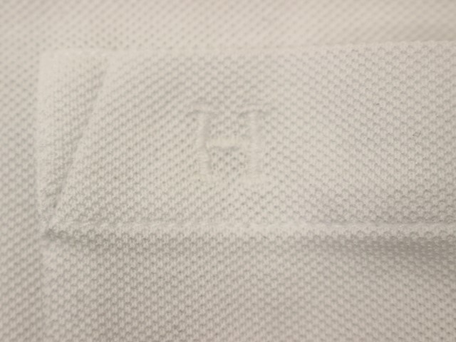 HERMES エルメス 衣類 H刺繍Tシャツ メンズXL ホワイト コットン
